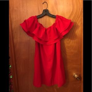 Forever 21 Ruffle Tomato Dress